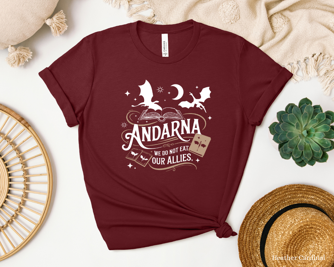 Fourth Wing | Golden Dragon | Andarna T-Shirt | Fantasy Book Quote