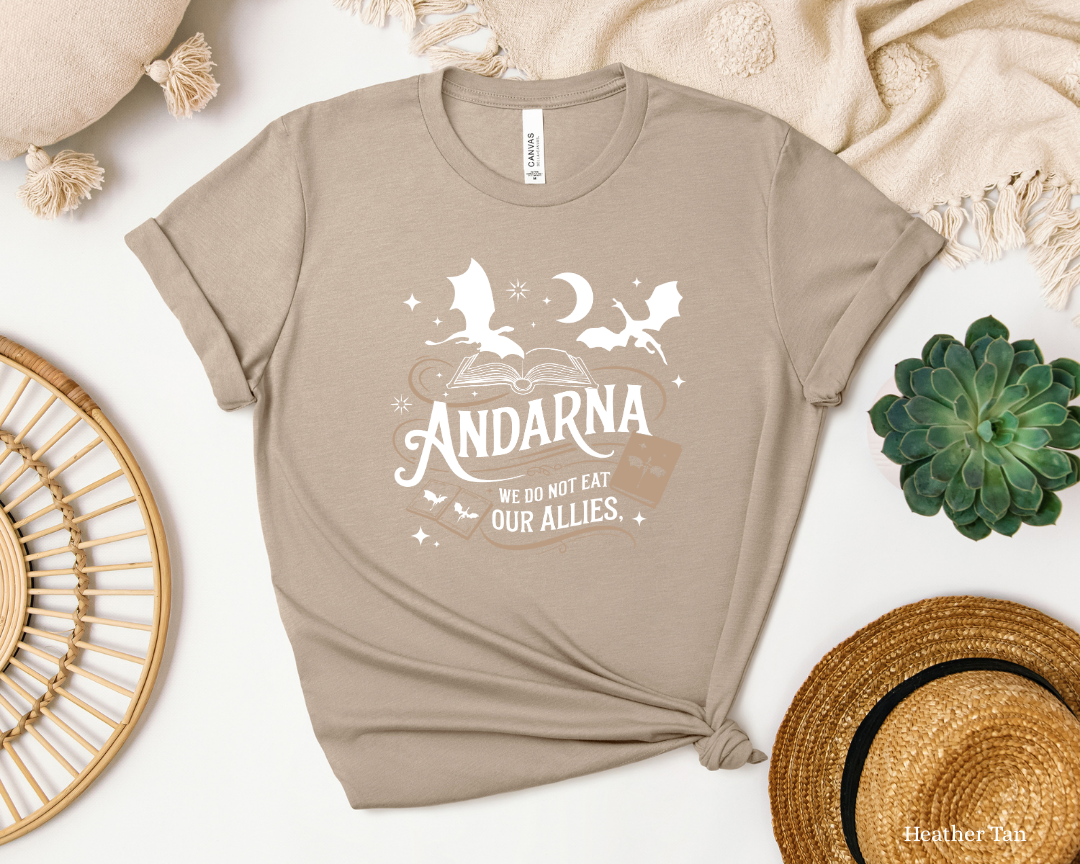 Fourth Wing | Golden Dragon | Andarna T-Shirt | Fantasy Book Quote