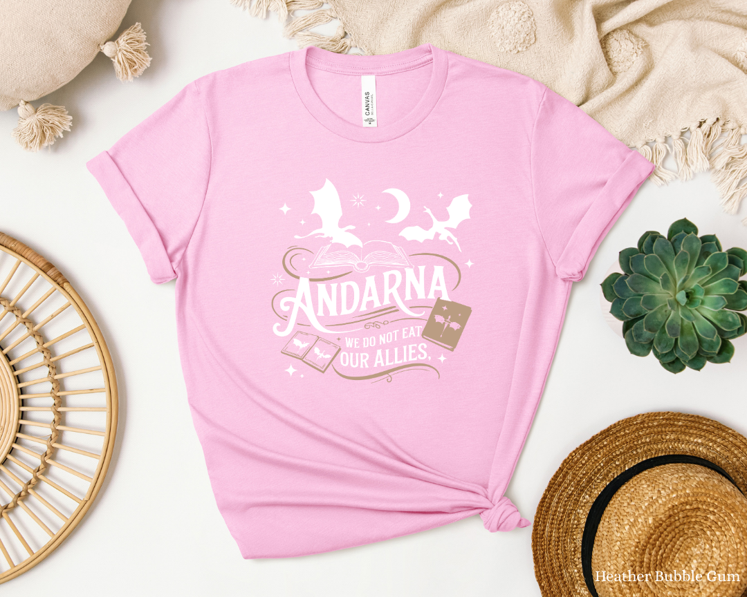 Fourth Wing | Golden Dragon | Andarna T-Shirt | Fantasy Book Quote