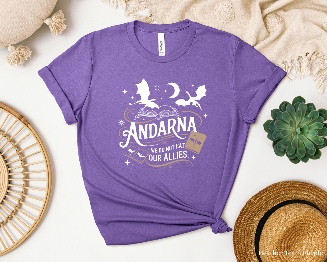 Fourth Wing | Golden Dragon | Andarna T-Shirt | Fantasy Book Quote